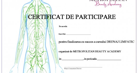 diploma curs drenaj limfatic